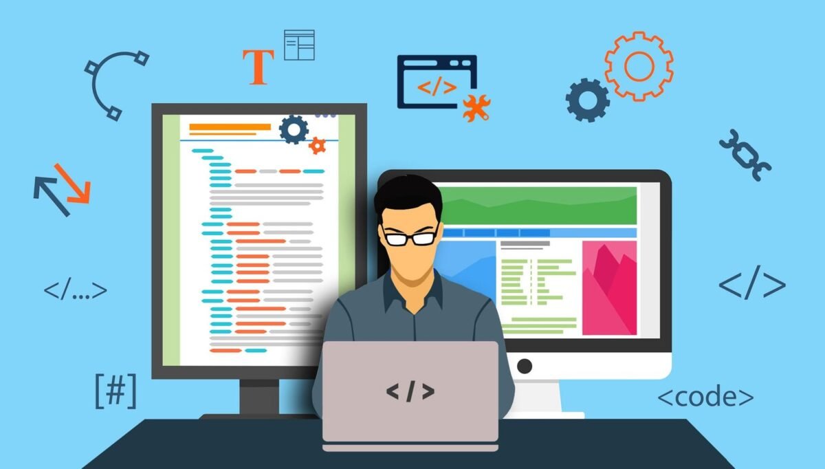 Desarrollador trabajando con tecnologías web modernas