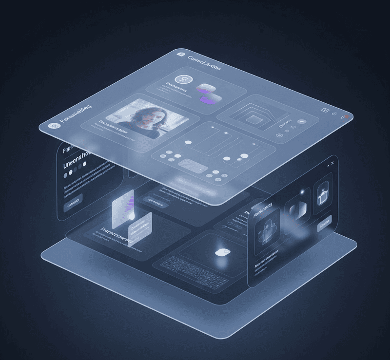 Ilustración sobre tendencias de diseño web